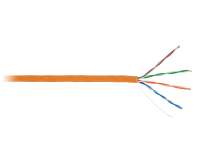 Кабель U/UTP 4 пары, Кат.5e, одножильный, медный, внутренний, LSZH, оранжевый, 305м NETLAN EC-UU004-5E-LSZH-OR ЭКО17247