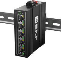 Коммутатор промышленный неуправляемый U-5T, 5 портов 10/100Base-T(X) RJ45, монтаж на динрейку TSX EKF TSX-U-5T
