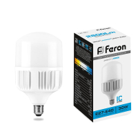 Лампа светодиодная LED 30вт Е27/Е40 дневной FERON LB-65 25537