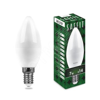 Лампа светодиодная LED 7вт E14 белый матовая свеча SAFFIT SBC3707 55031