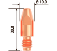 Наконечник контактный M8х30 мм ECU D 1.0 мм (10 шт.) Fubag FB.CTM8.30-10