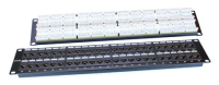 Патч-панель 19' 2U 48 портов RJ45 категория 5e Dual IDC ROHS черный Hyperline 246100