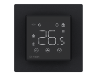Термостат комнатный сенсорный встраиваемый Rsmart-SB с Wi-Fi подключением черный Ридан 088L1143R