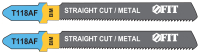 Полотна по металлу, Bimetal, фрезерованные, волнистые зубья, 76/51/1.1 мм (T118AF), 2 шт FIT 40971