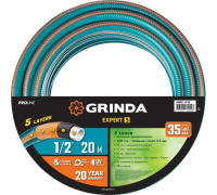 Поливочный шланг PROLine EXPERT 5 1/2'' 20 м 35 атм пятислойный плетёное армирование GRINDA 429007-1/2-20