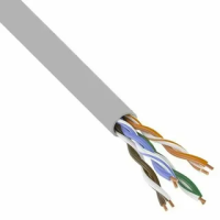 Витая пара UTP U/UTP категория 6 4 пары 23 AWG одножильный LSZH (305м) серый Hyperline 42048