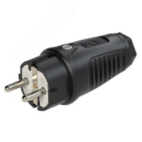 Вилка каб 16A/250V/2P+E/IP54 корпус черный, маркер черный PCE 0511-ss 00-00026997