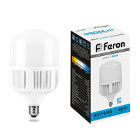 Лампа светодиодная LED 40вт Е27/Е40 дневной FERON LB-65 25538