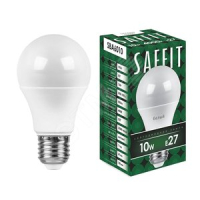 Лампа светодиодная LED 10вт Е27 белый SAFFIT SBA6010 55005