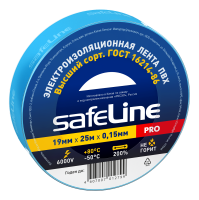 Изолента ПВХ синяя 19мм 25м Safeline SafeLine 9374