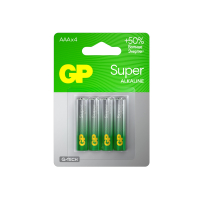 Батарейка алкалиновая GP Super Alkaline G-Tech 24А ААA - 4 шт. на блистере 1220