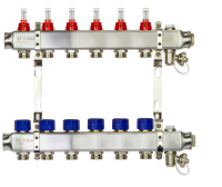 Коллекторная группа SSM-6RF set 6 контуров 1' x 3/4' с расходомерами и кронштейнами Ридан 088U0956R