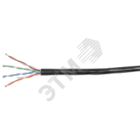 Витая пара U/UTP кат.5E 4х2х24AWG LDPE черный 100м ITK LC3-C5E04-139-100