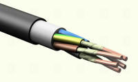 Кабель силовой ВВГнг(А)-FRLSLTx 5х6 ок (N,PE) - 0,66 кВ ТРТС Элкаб 13140