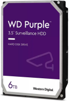 Жесткий диск 6TB Purple 3.5'', SATAIII, 5400 об/мин, 256 МБ Western Digital WD64PURZ 129759