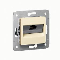 CARIVA Розетка компьютерная RJ45 в рамку категория 6 бежевая Legrand 773741