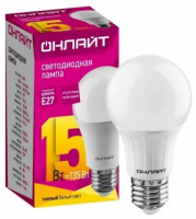 Лампа светодиодная LED 15вт Е27 теплый PROMO ОНЛАЙТ 82920 23434