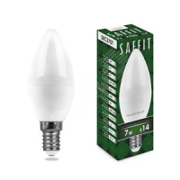 Лампа светодиодная LED 7вт E14 теплый матовая свеча SAFFIT SBC3707 55030