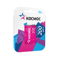 Аккумулятор 200мАч 6F22 NiMh 1Bl Космос KOCNI-MH6F22(200mAh)