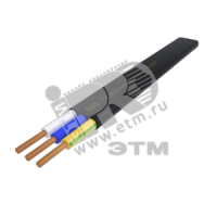 Кабель силовой ППГ-П нг(А)-HF 3х2.5ок(N.PE)-0.66 однопроволочный черный (барабан) АЛЮР 00-00009697