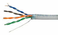 Витая пара СORDLINE F/UTP 4 пары 5e Сu одж.       24AWG(0,51мм) вн.PVC сер.305м Cordline CL-CuI5E04UF-051SO-PVC-GY-305 УТ-00000441