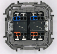 Переключатель модульный двухклавишный - INSPIRIA -10 AX - 250 В~ - алюминий Legrand/Daccord 673657