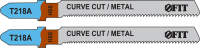 Полотна по металлу, HSS, фрезерованные, волнистые зубья, 76/51/1.1 мм (T218A), 2 шт FIT 40965