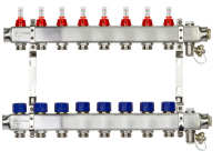 Коллекторная группа SSM-8RF set 8 контуров 1' x 3/4' с расходомерами и кронштейнами Ридан 088U0958R